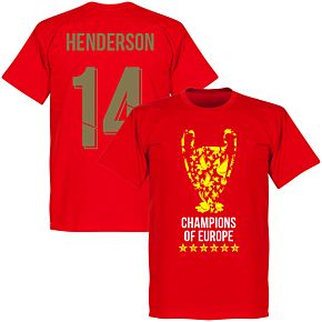 Liverpool Trophy Henderson 14 Champions of Europe Tee - Red