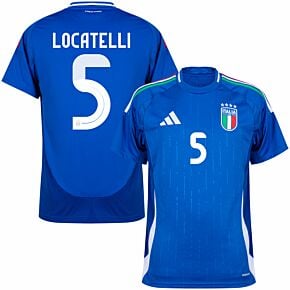 24-25 Italy Home Shirt + Locatelli 5 (Official Printing)