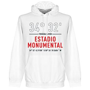 River Plate Home Coordinates Hoodie - White