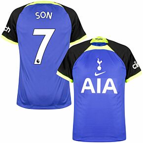 22-23 Tottenham Away Shirt + Son 7 (Premier League)