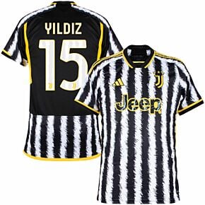 23-24 Juventus Home Shirt + Yildiz 15 (Official Printing)