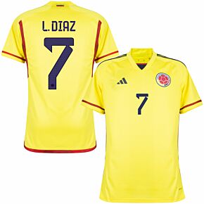 22-23 Colombia Home Shirt + L.Diaz 7 (Official Printing)