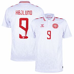 24-25 Denmark Away Shirt + Højlund 9 (Official Printing)