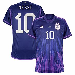 adidas Argentina Away Messi 10 2 Star Shirt incl. Poland World Cup Transfer - NEW - Size S