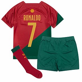 22-23 Portugal Home Infant Kit + Ronaldo 7 (Fan Style)