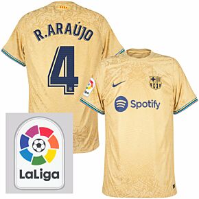 22-23 Barcelona Dri-Fit ADV Match Away Shirt + R.Araujo 4 (La Liga Printing) + La Liga Patch (100mm)