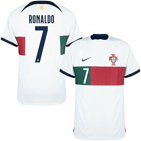 22-23 Portugal Dri-Fit ADV Match Away Shirt + Ronaldo 7 (Official Printing)