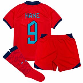 22-23 England Away Mini Kit + Kane 9 (Fan Style)
