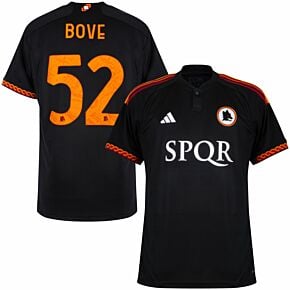 23-24 AS Roma 3rd Shirt incl. SPQR Sponsor + Bove 52 (Official Printing)