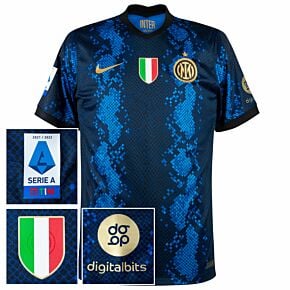 21-22 Inter Milan Dri-Fit ADV Match Home Shirt (No Sponsor) + Serie A + Scudetto + Digitalbits