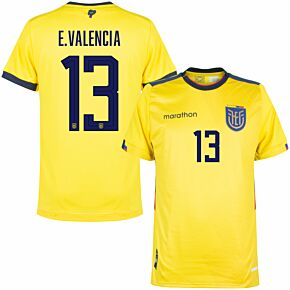 22-23 Ecuador Home Authentic Shirt + E.Valencia 13 (Fan Style)