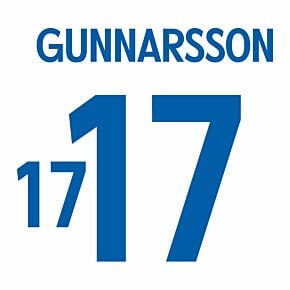 Gunnarsson 17 - Iceland Away Official Name & Number 2016 / 2017