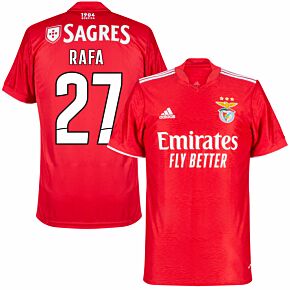 21-22 Benfica Home Shirt + Rafa 27 (Fan Style Printing)