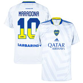 21-22 Boca Juniors Away Shirt + Maradona 10 (Fan Style Printing)