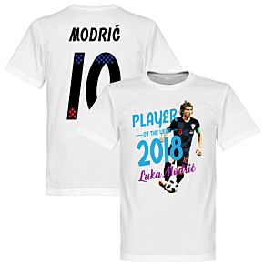 Modric 10 Player of the Year 2018 Tee - White