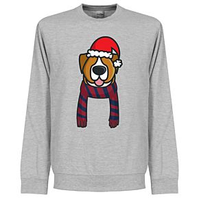 Christmas Dog Supporter KIDS Sweatshirt - (Grey/Maroon/Navy)