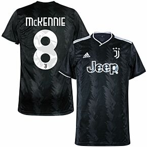 22-23 Juventus Away Shirt + McKennie 8 (Official Printing)