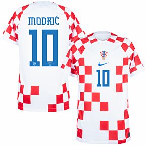 22-23 Croatia Home Shirt + Modrić 10 (Official Printing)