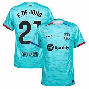 23-24 Barcelona 3rd Shirt + F. De Jong 21 (La Liga)