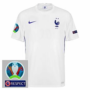 20-21 France Away Shirt + Official Euro 2020 Patches