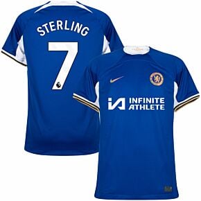 23-24 Chelsea Home Shirt (incl. Sponsor) + Sterling 7 (Premier League)