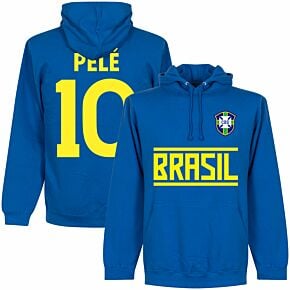Brazil Pelé 10 Team Hoodie - Royal Blue