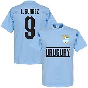 Uruguay Suarez 9 Team Tee - Sky
