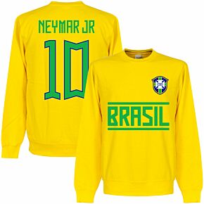 Brazil Team Neymar Jr 10 KIDS Sweatshirt - Yellow