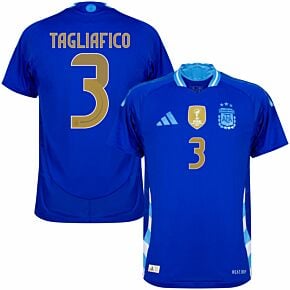 24-25 Argentina Away Authentic Shirt + Tagliafico 3 (Official Printing)
