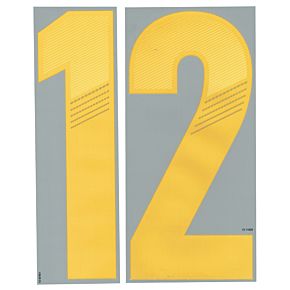 11-12 Official adidas Back Numbers - Yellow