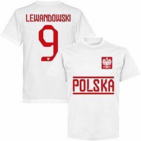 Poland Team Lewandowski 9 T-shirt - White