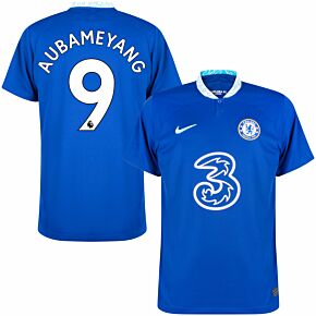 22-23 Chelsea Home Shirt + Aubameyang 9 (Premier League)