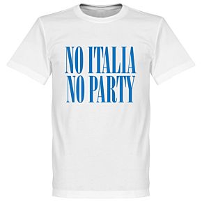 No Italia No Party Tee - White