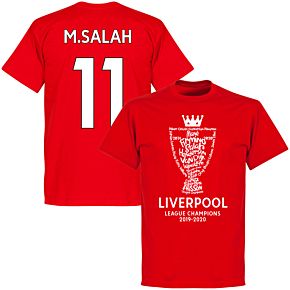 Liverpool 2020 League Champions Trophy M. Salah 11 KIDS T-shirt - Red