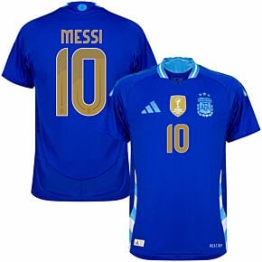 24-25 Argentina Away Authentic Shirt + Messi 10 (Official Printing)