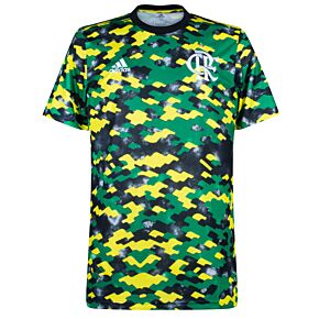21-22 Flamengo Pre-Match Shirt - Green/Yellow