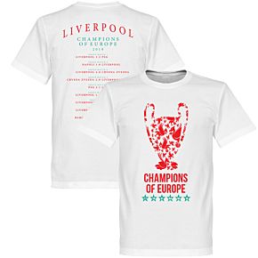 Liverpool Trophy Road to Victory Champions of Europe Tee - White