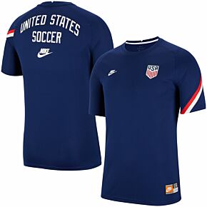 20-21 USA Pre-Match Training Shirt - Navy