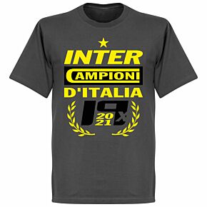 Inter 2021 Champions T-shirt - Dark Grey