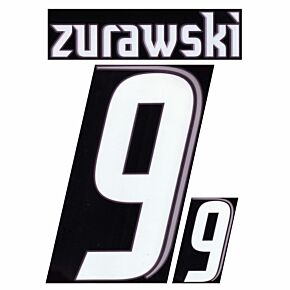 Zurawski 9 - 06-07 Poland Away Official Name and Number Transfer