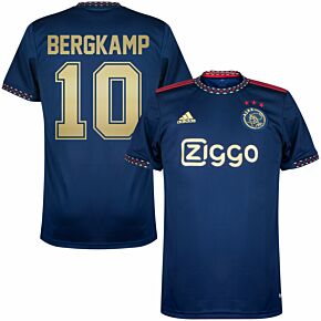 22-23 adidas Ajax Away Shirt + Bergkamp 10 (Retro Fan Style)