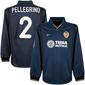 00-01 Valencia Away L/S Jersey + Pellegrino No. 2 - Players