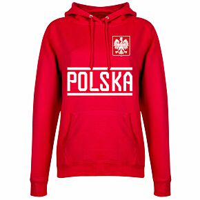 Poland Team Womens Hoodie - Red