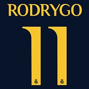 Rodrygo 11 (Official Cup Printing) - 23-24 Real Madrid Away
