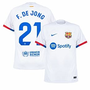 23-24 Barcelona Away Shirt + F. de Jong 21 (La Liga)