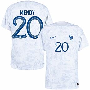 22-23 France Dri-Fit ADV Match Away Shirt + Mendy 20 (Official Printing)