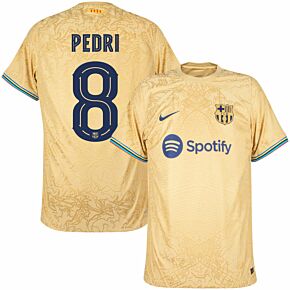 22-23 Barcelona Dri-Fit ADV Match Away Shirt + Pedri 8 (Official Cup Printing)