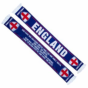 England 'God Save The Queen' Jacquard Scarf - Blue