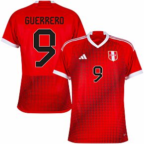 23-24 Peru Away Shirt + Guerrero 9 (Fan Style)