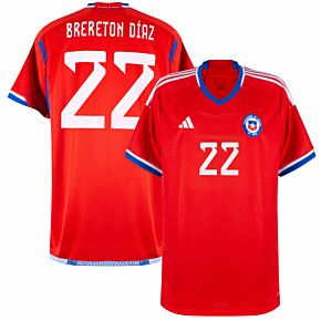 22-23 Chile Home Shirt + Brereton Díaz 22